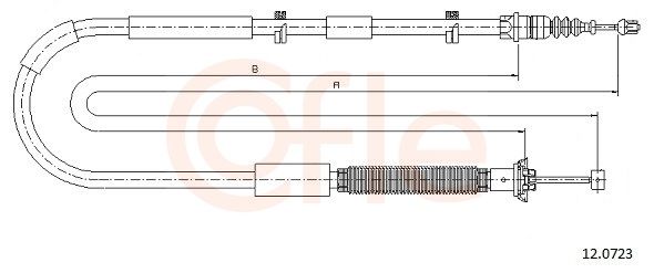 Cable Pull, parking brake 92.12.0723