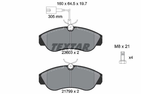 Brake Pad Set, disc brake 2360301