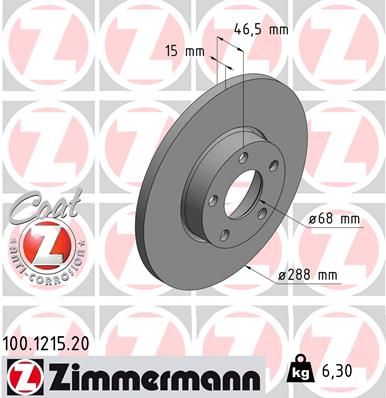 Brake Disc 100.1215.20