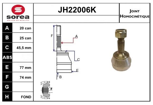 KIT CV JOINT AVEC KR045 - POLO