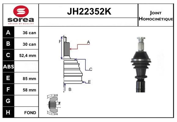 KIT CV JOINT AVEC KR078 - POLO IV -