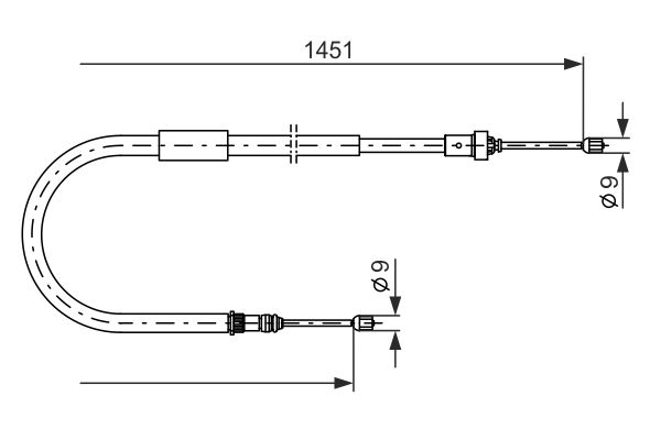 Cable de accionamiento, freno de estacionamiento