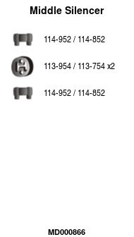 MD000866 FA1 középső hangtompító