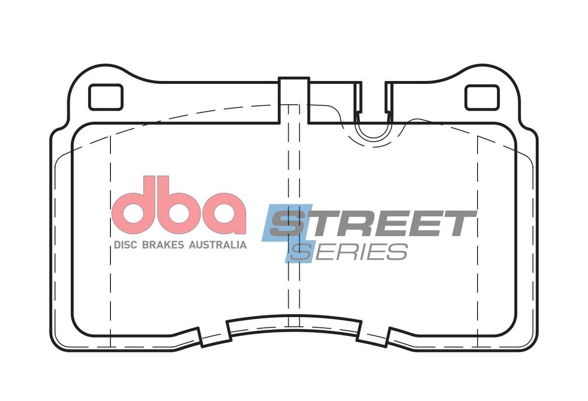 DBA SS STREET SERIES BRAKE PADS [ Volkswagon Toureg 2003 - 2018 F ](suits wear sensor DBAWS1115 ) - TecDoc Only