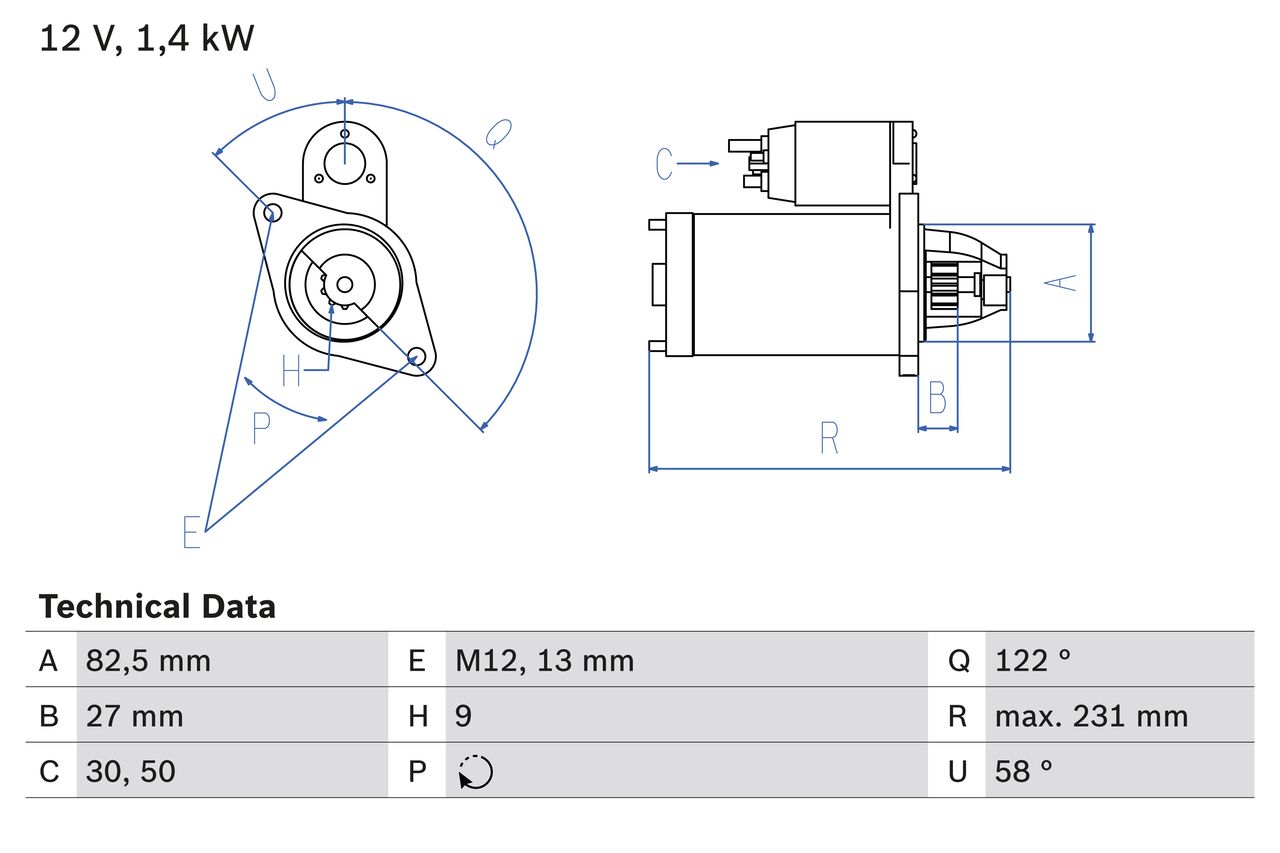 BOSCH 0 986 018 340 Starter