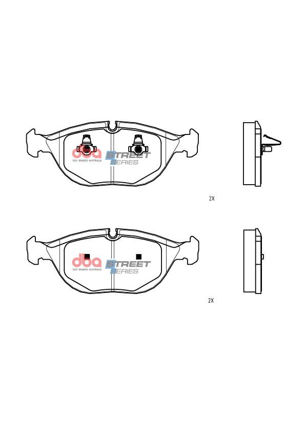 DBA SS STREET SERIES BRAKE PADS [ CHRYSLER CROSSFIRE SRT-6 2003 - 2007 F ] - TecDoc Only