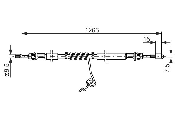 BOSCH 1 987 482 281 Cable Pull, parking brake