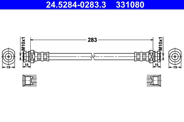 24.5284-0283.3 ATE fékcső