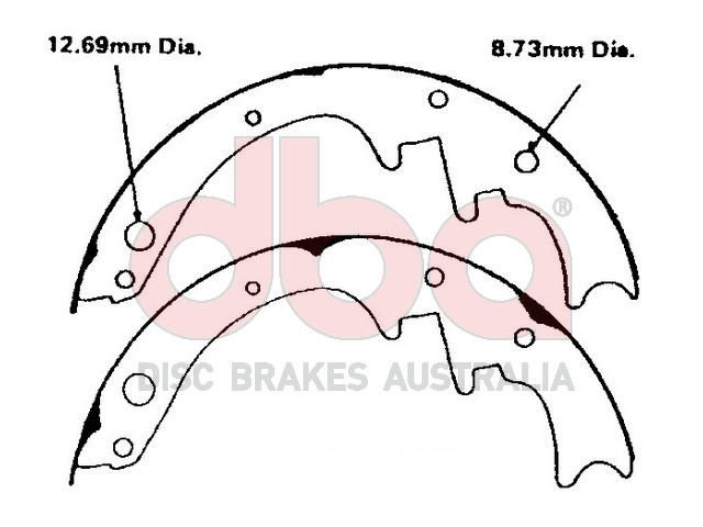 Street Series Brake Shoes [Ford Falcon 1970-72 / Rambler 254mm] - TecDoc Only