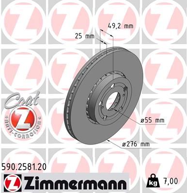 590.2581.20 ZIMMERMANN COAT Z féktárcsa