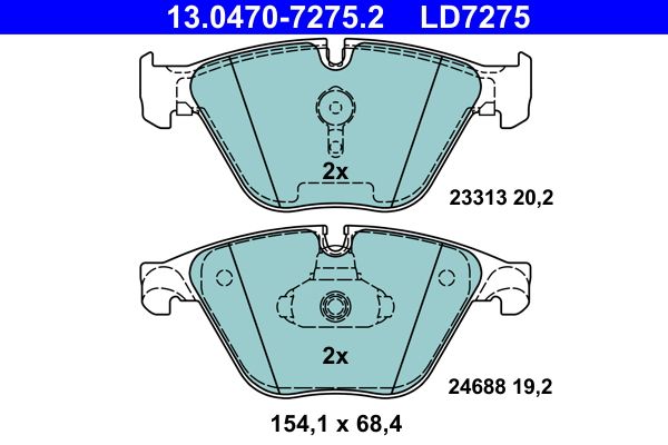 Brake Pad Set, disc brake 13.0470-7275.2