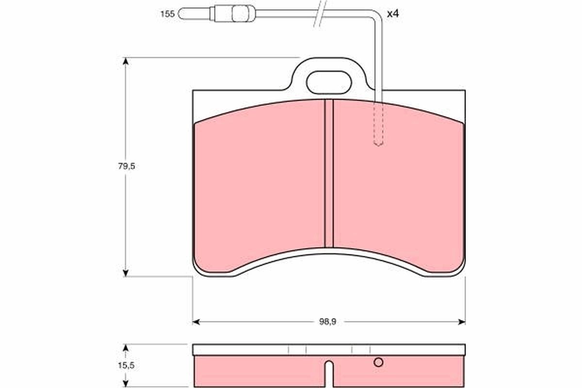 Brake Pad Set, disc brake GDB165