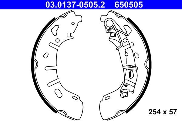 Brake Shoe Set 03.0137-0505.2