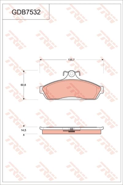 TRW DISC BRAKE PADS - TecDoc Only