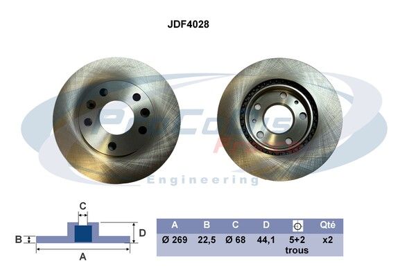 DISQUES DE FREIN JEU DE 2