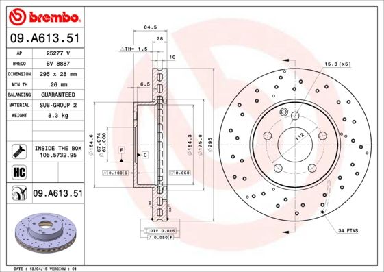 Brake Disc 09.A613.51