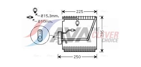 AVA QUALITY COOLING HDV198 - Verdampfer, Klimaanlage