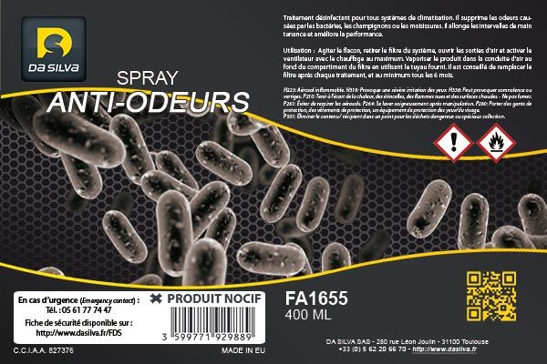 SPRAY ANTI ODEURS 400ML