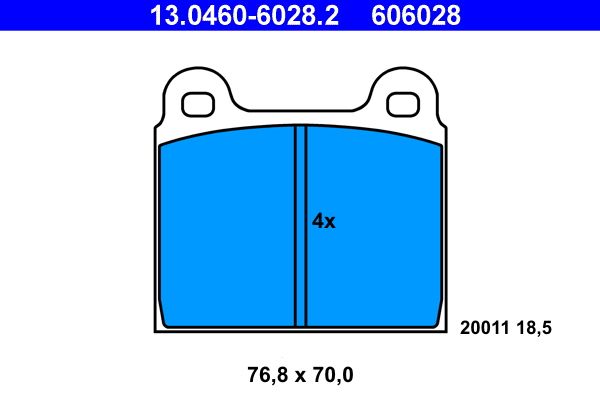 Brake Pad Set, disc brake 13.0460-6028.2