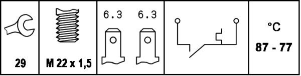 Temperaturschalter, Kühlerlüfter Temperaturschalter, Kühlerlüfter