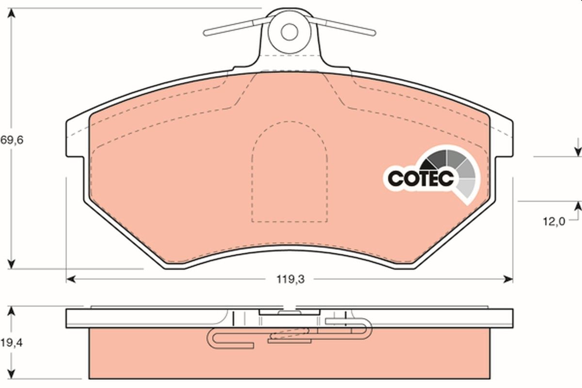 Brake Pad Set, disc brake GDB1044