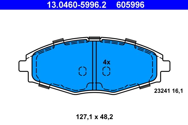 Brake Pad Set, disc brake 13.0460-5996.2