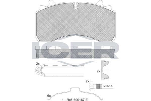 151631-066 ICER fékbetétkészlet, tárcsafék