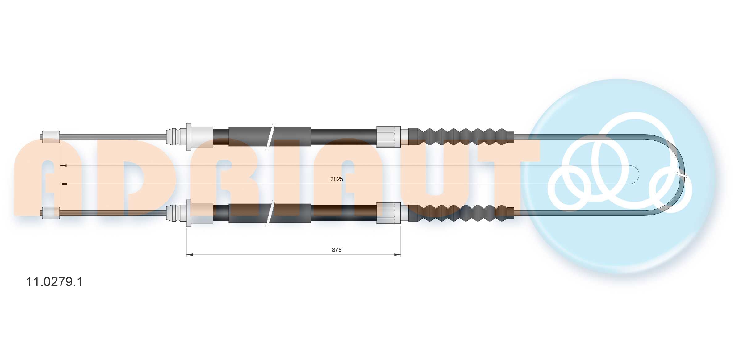 Cable Pull, parking brake 11.0279.1