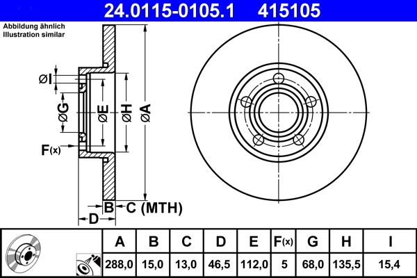 Brake Disc 24.0115-0105.1