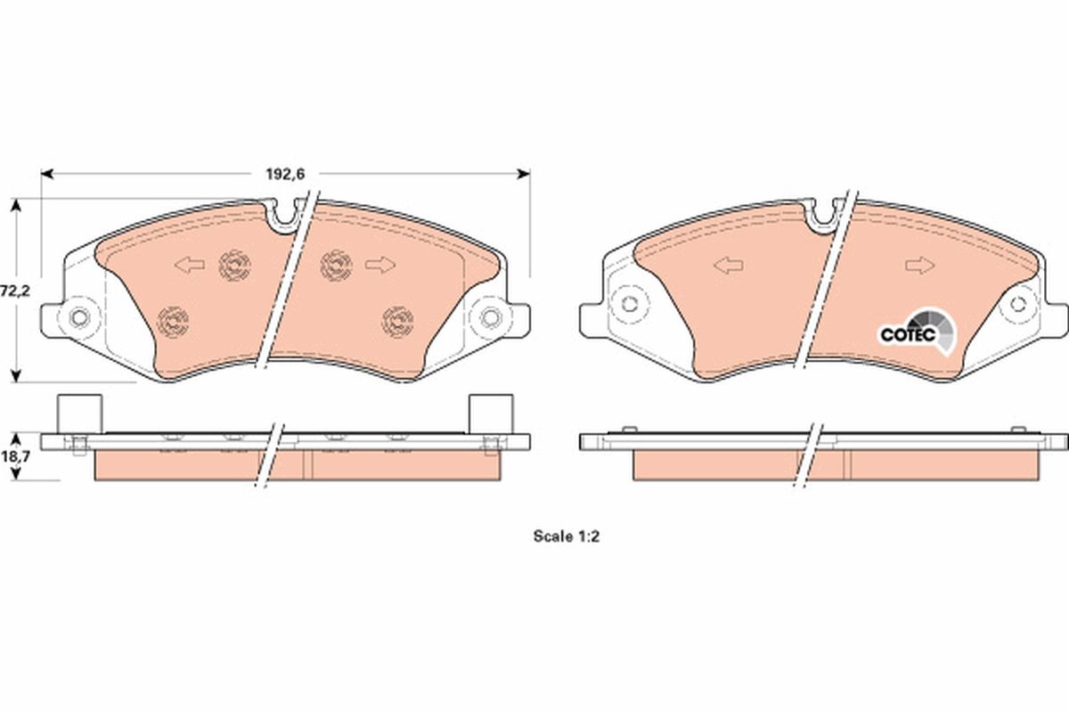 Brake Pad Set, disc brake GDB1898