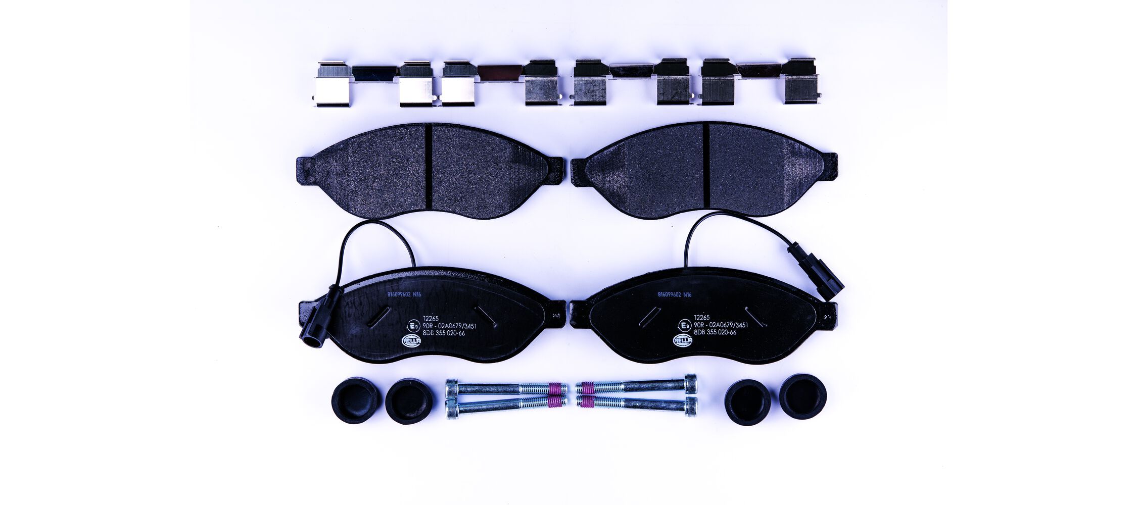 HELLA 8DB 355 020-661 - Bremsbelagsatz, Scheibenbremse