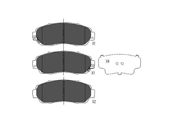 Brake Pad Set, disc brake KBP-2046