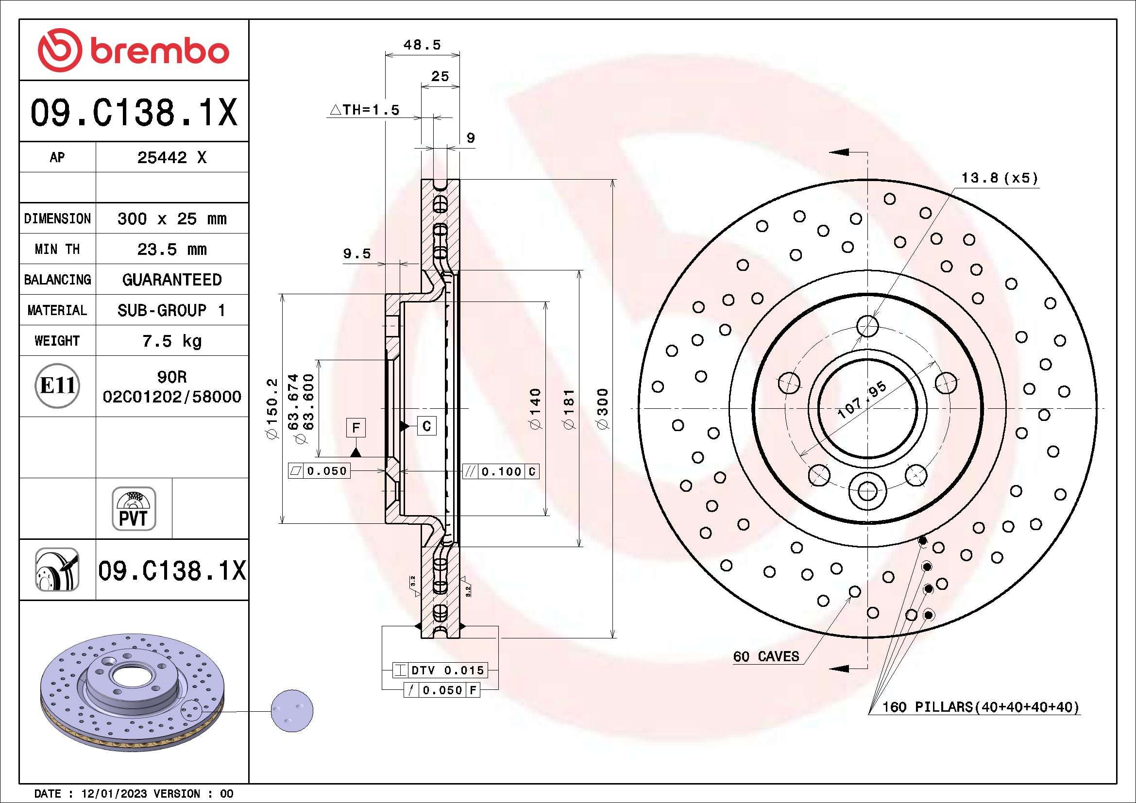 Brake Disc 09.C138.1X