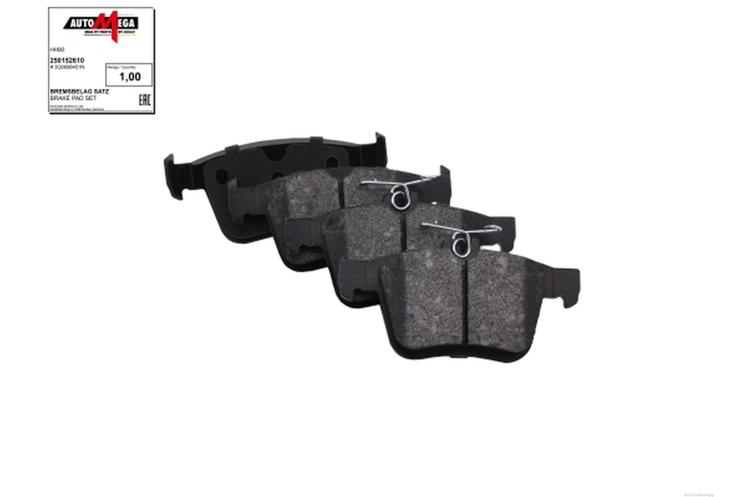 Bremsbelagsatz, Scheibenbremse