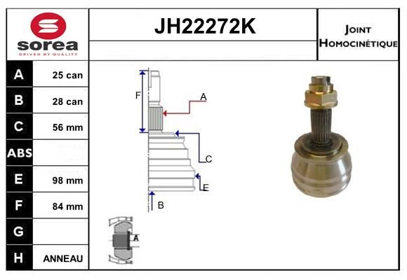 KIT CV JOINT AVEC KR085 - SPIDER