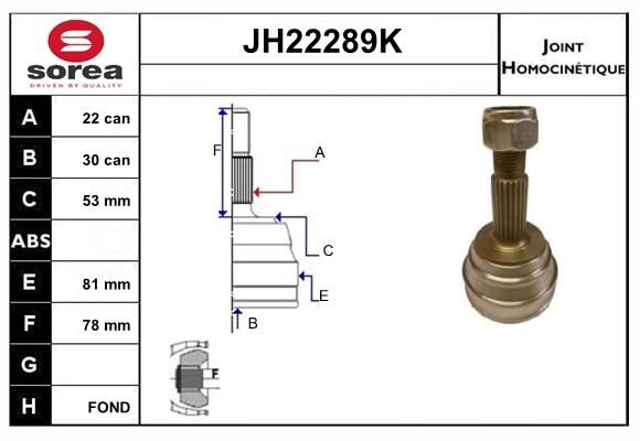 KIT CV JOINT AVEC KR050 - VW