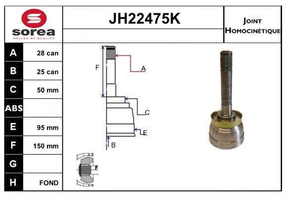 KIT CV JOINT AVEC KR026 - NISSAN PI