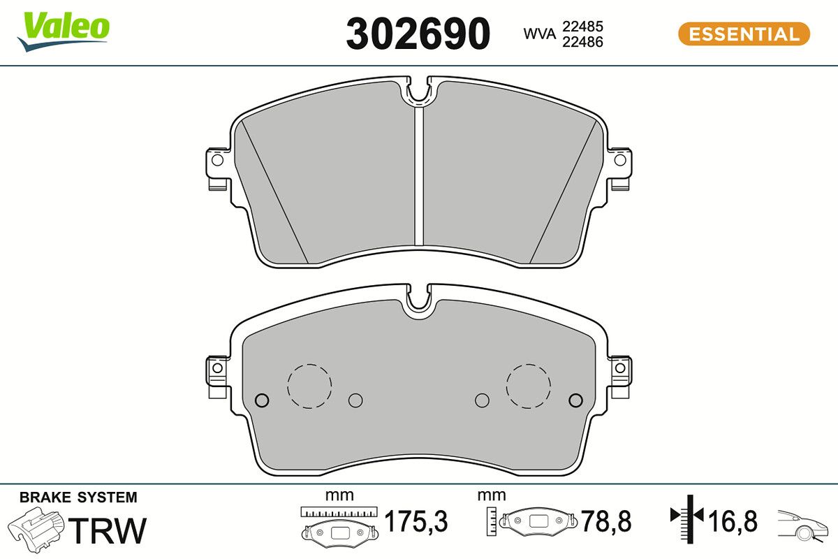 Bremsbelagsatz, Scheibenbremse