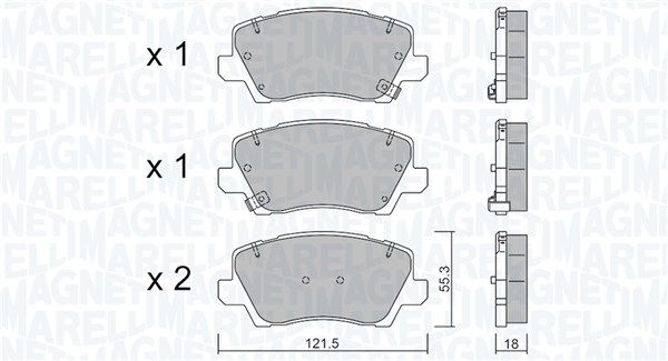 Bremsbelagsatz, Scheibenbremse