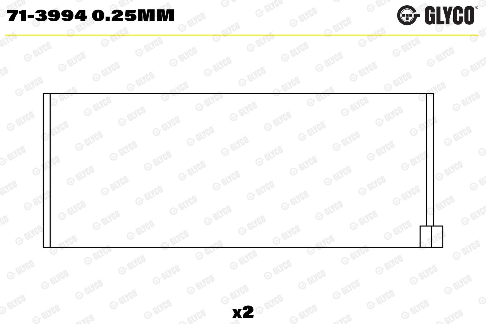 GLYCO 71-3994 0.25mm - Pleuellager
