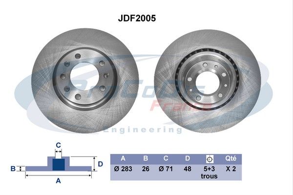 DISQUES DE FREIN JEU DE 2