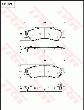 TRW DISC BRAKE PADS - TecDoc Only