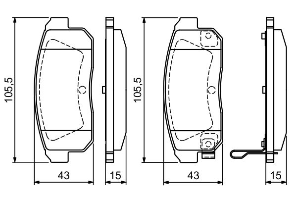 Brake Pad Set, disc brake 0 986 494 223