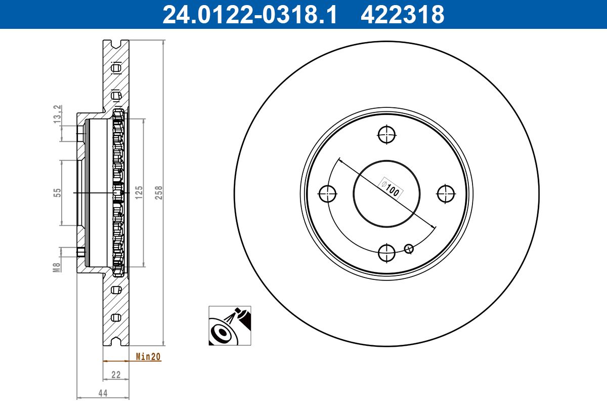 Brake Disc 24.0122-0318.1