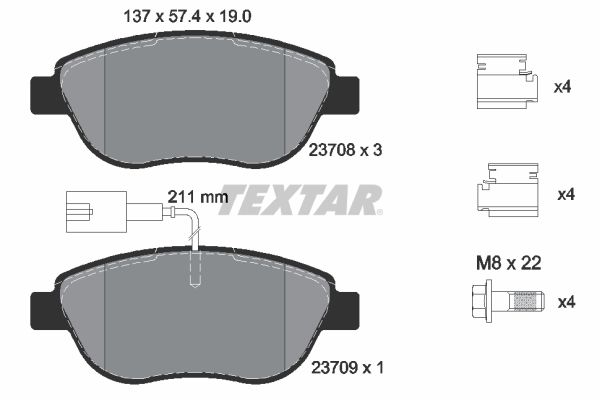 Brake Pad Set, disc brake 2370802