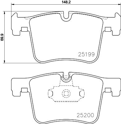 Brake Pad Set, disc brake 8DB 355 015-781