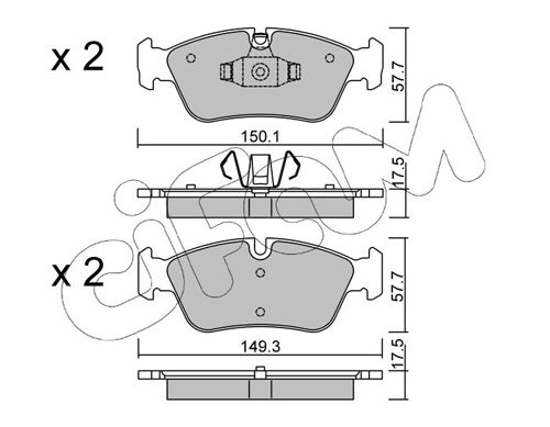 Brake Pad Set, disc brake 822-640-0