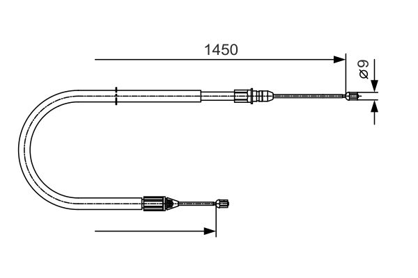 Cable de accionamiento, freno de estacionamiento