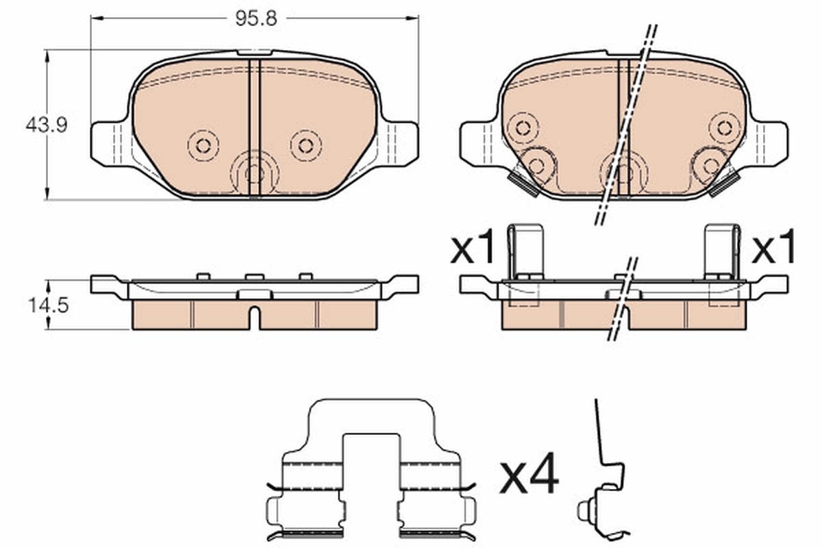 Brake Pad Set, disc brake GDB1950