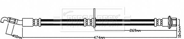 BBH8226 BORG & BECK fékcső